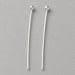 925 Sterling Silver Ball Head Pins, for Jewelry Making, Silver, 24 Gauge, 21x0.5mm, Head: 1.5mm(STER-WH0019-07C)