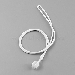 Silicone Neck Strap, Anti-Lost Vape Pen Lanyard Strap, White, 430x3mm(AJEW-WH0502-05D)