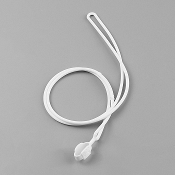 Silicone Neck Strap, Anti-Lost Vape Pen Lanyard Strap, White, 430x3mm