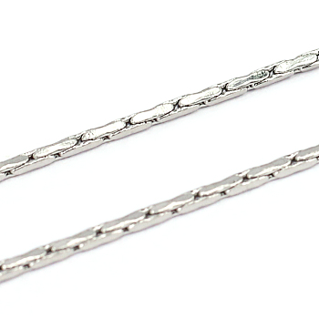 304 Stainless Steel Cardano Chains, Unwelded, Stainless Steel Color, 1.2x0.6mm