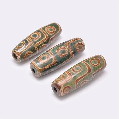 29mm OliveDrab Rice Tibetan Agate Beads