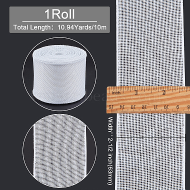 Polyester Imitation Burlap  Ribbon(SRIB-WH0017-03B)-2