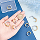 4 Pairs 4 Size Two Tone 304 Stainless Steel Hinged Hoop Earrings for Women(EJEW-UN0002-20)-2