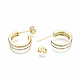 Semicircular Brass Micro Pave Clear Cubic Zirconia Half Hoop Earrings(EJEW-T046-21E-NF)-3