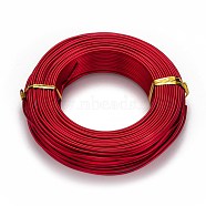 Round Aluminum Wire, Flexible Craft Wire, for Beading Jewelry Doll Craft Making, Red, 12 Gauge, 2.0mm, 55m/500g(180.4 Feet/500g)(AW-S001-2.0mm-23)