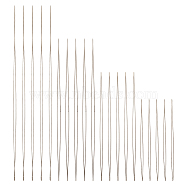 Stainless Steel Big Eye Beading Needles, Stainless Steel Color, 57~125x0.3mm, 8pcs/set(TOOL-CD0001-01P)