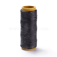 Sewing Threads, Flat Durable Strong Bounded, Nylon Leather Sewing Waxed Thread, Gray, 1x0.3mm, about 50m/roll(TOOL-WH0017-02A)