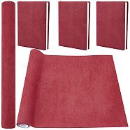 DIY Imitation Leather Fabric, with Paper Back, for Book Binding, Velvet Box Making, Dark Red, 300x1300mm(DIY-WH0349-139D)