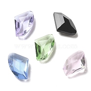 Pointed Back Glass Rhinestone Cabochons, Faceted Diamond, Mixed Color, 14x9x5mm(GLAA-B012-36A)
