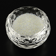 Translucence DIY 3D Nail Art Decoration Mini Glass Beads, Tiny Caviar Nail Beads, Ivory, 0.6~0.8mm, about 450g/bag(MRMJ-R038-B02)