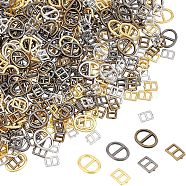 240Pcs 8 Style DIY Crafts, Alloy Buckles for Shoes Decorations, Mixed Color, 10.5x8x1mm and 7x4.5x1mm, 30pcs/style(DIY-NB0006-98)