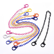 Personalized ABS Plastic Cable Chain Necklaces, Handbag Chains, with Lobster Claw Clasps, Mixed Color, 18.97 inch(48.2cm)(NJEW-JN02850)
