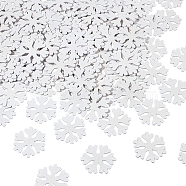Unfinished Wooden Pieces, Wood Snowflake, for Crafts DIY Painting Supplies, White, 4.85~4.9x4.35x0.15cm(WOOD-WH0027-65)