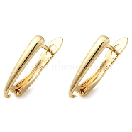 Brass Hoop Earring Findings, Long-Lasting Plated, Golden, 21x3x12mm, Hole: 1mm, Pin: 0.7mm(EJEW-H103-06G)