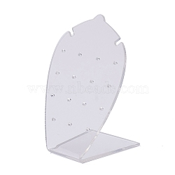 Acrylic Earring Stands Displays, L-shaped, Clear, 4.35x5.4x7.5cm(EDIS-F005-04A)