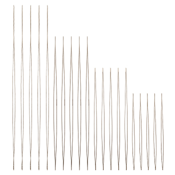 Stainless Steel Big Eye Beading Needles, Stainless Steel Color, 57~125x0.3mm, 8pcs/set