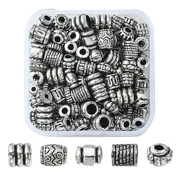 20G CCB Plastic Beads, for DIY Jewelry Making, Mixed Shapes, Antique Silver, 7~12x6~12x6~12mm, Hole: 1.2~3mm