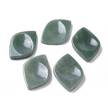 Natural Green Aventurine Massager, Worry Stone for Anxiety Therapy, Leaf, 58x42x7~8mm