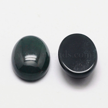 40mm Black Oval Natural Agate Cabochons