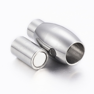 Fermoirs magnétiques lisses 304 en acier inoxydable avec emembouts à coller(X-STAS-H402-18P-4mm)-2