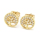 Brass Micro Pave Cubic Zirconia Stud Earrings(EJEW-P261-37G)-1
