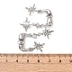 Brass Rhinestone Stud Dangle Earrings(EJEW-B0160-01P)-2