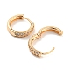 Brass with Cubic Zirconia Hoop Earrings(EJEW-G363-15KCG)-2