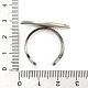 304 Stainless Steel Open Cuff Findings(STAS-R123-02F-P)-4