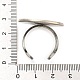 Non-Tarnish 304 Stainless Steel Open Cuff Findings(STAS-R123-02F-P)-4