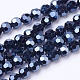 Faceted(32 Facets)(32 Facets) Electroplate Glass Beads Strand(X-EGLA-J042-6mm-F01)-2