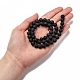 Chapelets de perles en agate noire naturelle(G-H056-8mm)-5
