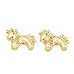 Alloy Beads, Horse, Golden, 18x24x8.5mm, Hole: 2mm(AL-E003-06G)