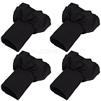 Cotton Elastic Rib Fabric Cuffs, Down Padded Coat Cuffs, Black, 140x110x5mm(AJEW-WH20006-476B)