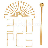 300Pcs Brass Ball Head Pins, Real 18K Gold Plated, 21x2mm, Pin: 0.7mm(KK-CN0001-17)