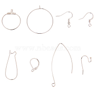 Brass Earring Findings,  Hooks Earrings & Hoop Earrings & Leverback Earrings, Platinum, 74x73x25mm, 160pcs/box(KK-SC0001-04)