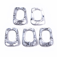 Opaque Resin Pendants, Imitation Gemstone, Trapezoid, WhiteSmoke, 29.5x21.5x7mm, Hole: 1mm(RESI-T048-01-A01)