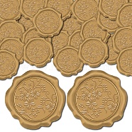 100Pcs Adhesive Wax Seal Stickers, Envelope Seal Decoration, For Craft Scrapbook DIY Gift, Flower, 30mm(DIY-CP0010-70B)