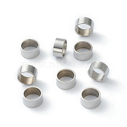 201 Stainless Steel Spacer Beads, Tube, Stainless Steel Color, 6x3mm, Hole: 5mm(X-STAS-B006-18P)