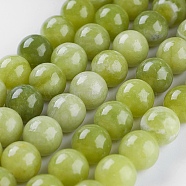 Natural Peridot Bead Strands, Round, 8mm, Hole: 1mm, about 47pcs/strand, 14.9 inch(38cm)(X-G-P358-01-8mm)