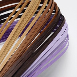 6 Colors Quilling Paper Strips, Purple, 390x5mm, about 120strips/bag, 20strips/color(DIY-J001-5mm-39cm-A06)