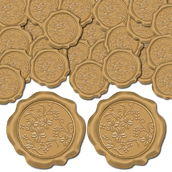 100Pcs Adhesive Wax Seal Stickers, Envelope Seal Decoration, For Craft Scrapbook DIY Gift, Flower, 30mm