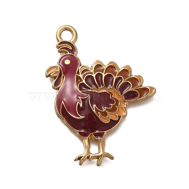 Golden Rooster Alloy+Enamel Pendants