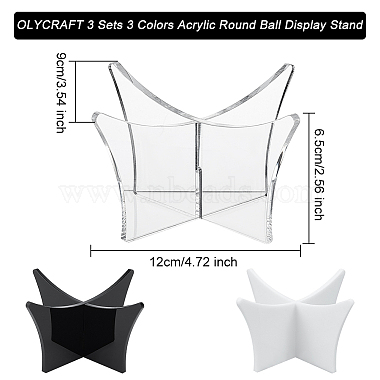 olycraft 3 ensembles 3 couleurs présentoir à boules rondes en acrylique(ODIS-OC0001-65)-2