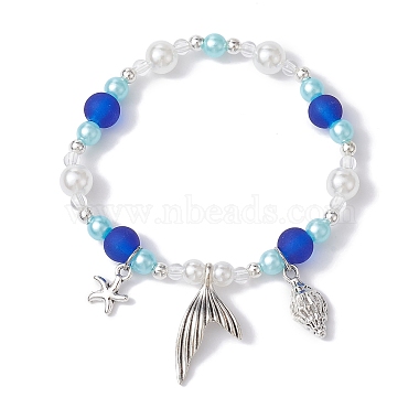 Blue Starfish Alloy Bracelets