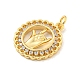 Brass Micro Pave Clear Cubic Zirconia Pendants(KK-U007-01G-02)-2