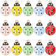 30Pcs 5 Colors Alloy Enamel Pendant Rhinestone Settings(ENAM-SC0004-91)-1