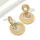 Flat Round 201 Stainless Steel Dangle Stud Earrings(EJEW-D084-03G)-1