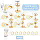 24Pcs 6 Style Ion Plating(IP) 304 Stainless Steel Flat Round Stud Findings(STAS-UN0050-65)-4