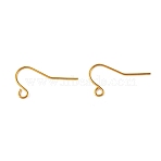 Iron Earring Hooks, Shepherd's Hook Ear Wire, Golden, 11mm, Hole: 2mm, Pin: 0.7mm(RN-CBA973B-10B-G)