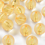 Transparent Acrylic Beads, Round, Gold, 20x19mm, Hole: 3mm, about 111pcs/500g(MACR-S370-A20mm-719)